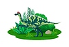 Vector clipart: Hypacrosaurus prehistoric dinosaur, dino