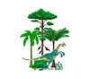 Vector clipart: Oviraptor prehistoric dinosaur natural landscape