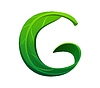 Vector clipart: Fresh green leaf font, nature typeset letter G