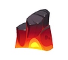 Vector clipart: Grill burn fiery ember cartoon charcoal one piece