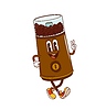 Vector clipart: Cartoon groovy coffee grinder mill funny character