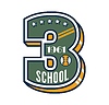 Vector clipart: Number three varsity sport patch, digit 