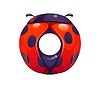 Vector clipart: Ladybug beetle cartoon font typeset letter