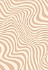 Trippiges verzerrtes Beige Wellen-Groovy-Muster | Stock Vektrografik