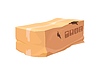 Damaged and broken delivery cardboard cartoon box