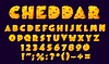 Yellow cheddar cheese font alphabet letters set | Stock Vector Graphics