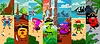 Cartoon math number pirate characters collage