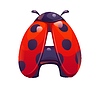 Vector clipart: Ladybug cartoon font typeset letter A