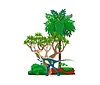 Vector clipart: Compsognathus prehistoric dinosaur in jungle