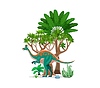 Vector clipart: Lambeosaurus prehistoric dinosaur character