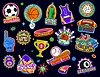 Sport retro y2k groovy stickers, fitness labels | Stock Vector Graphics