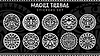 Maori tribal ornament round tattoo stickers pack
