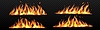 Realistic fire flame trails, long burning tongues