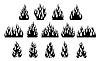 Tribal fire flame tattoos, car, motorcycle decals