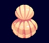 Reef seashell cartoon font typeset digit 8 eight