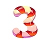 Candy type or sweet dessert font, cartoon caramel