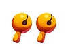 Cartoon musical font quotation mark as maracas