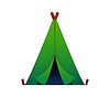 Summer travel cartoon font camping tent letter A