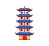 Vector clipart: Cartoon traditional Chinese tiered pagoda tower