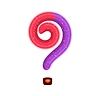 Sweet dessert font jelly candy question mark