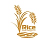 Vector clipart: Rice cereal icon, organic grain food, farm product