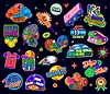 Vector clipart: Fitness sport patch y2k groovy stickers and labels