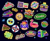 Vector clipart: Travel and journey y2k groovy patch stickers