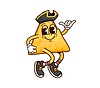 Vector clipart: Groovy fast food pirate, nachos corsair character