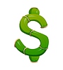 Vector clipart: Forest bamboo plant font dollar currency sign