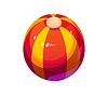 Vector clipart: Cartoon number zero or letter O as circus ball