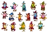 Cartoon groovy Halloween mage or wizard vitamins