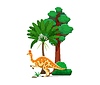 Vector clipart: Prehistoric dinosaur character, Corythosaurus dino