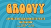 Vector clipart: Groovy font, hippie type, retro funky alphabet