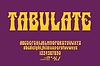 Retro hippy psychedelic font, groovy funky type