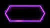 Фиолетовая неоновая игровая рамка, информационная панель вызова HUD | Векторный клипарт