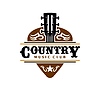 Vector clipart: Country music club icon with guitar and star badge