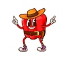 Groovy pepper cowboy, Wild West bandit character