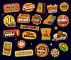 Takeaway fast food groovy y2k stickers and labels