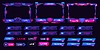 Vector clipart: Overlay neon game interface, screen panel frames