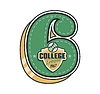 Vector clipart: Varsity sport patch, number 6 font, baseball ball