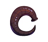Medicine font type, cartoon leech letter C