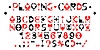 Vector clipart: Casino game card suit font, poker, gambling type
