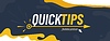 Quick Tips Banner mit gelber und weißer Typografie | Stock Vektrografik