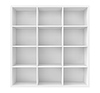 Empty square white bookshelf or book shelf box | Stock Vector Graphics