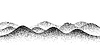 Mountains noise grain landscape, halftone hills