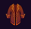 Vector clipart: Cartoon pirate coat with golden trim and buttons