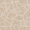 City plan pattern, town map with streets and roads