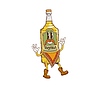 Vector clipart: Cartoon groovy Mexican tequila bottle character