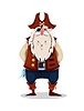 Vector clipart: Cartoon pirate and corsair character with beard