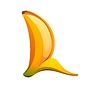 Векторный клипарт: Летние каникулы шрифт для отдыха banana fruit буква L